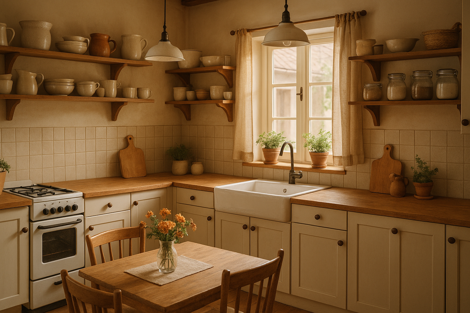 simple kitchen homy feel