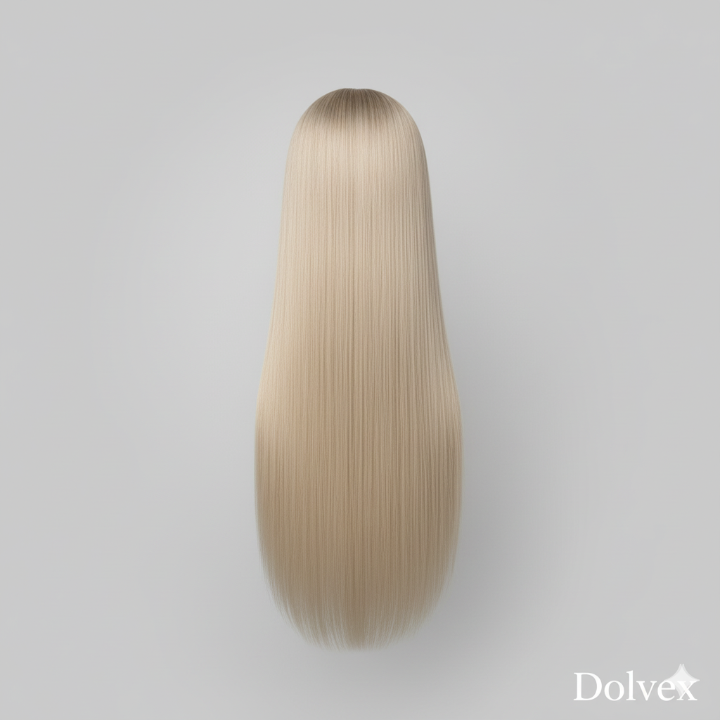 Dolvex® Ash Blonde body wave 13x6 Lace Front Wig Synthetic Pre-Plucked, and Glueless